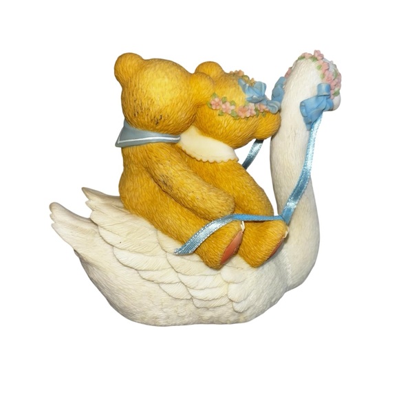 Vintage Cherished Teddies Matt & Vicki & swan 1998 - Picture 3 of 7